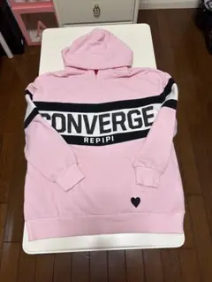 レピピ　フード付きトレーナー　ピンクS(140〜150)
