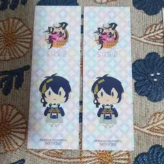 刀剣乱舞STORE 御伴散歩千社札風ステッカー 購入特典　三日月宗近　2点セット