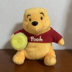 動く！くまのプーさん ディズニー音で顔が動くぬいぐるみ 赤い服