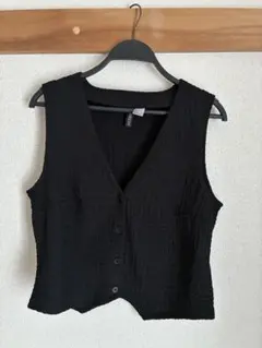 H&M ブラック ベスト ジレ