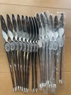 カニフォーク　蟹　かにステンレス製フォーク 15本セット　まとめ売り