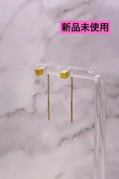 ❤️金属アレルギー対応❤️スクエアピアス TLP ゴールド ピアス 両耳用