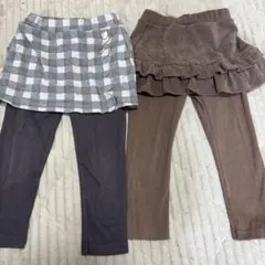 プティマイン　スカッツ　レギンス付きパンツ100