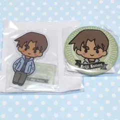 名探偵コナン　ラッキーくじゆるこれ　服部平次　アクリルスタンド・缶バッジセット