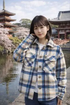 チェックシャツジャケット 厚手 未使用