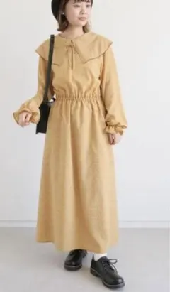 【新品未使用】エヘカソポ　小花柄フラットカラーワンピース