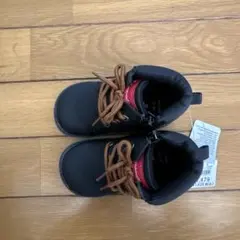 黒い合成皮革ベビーブーツ 14.0cm