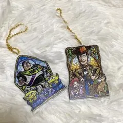 TOYSTORY トイストーリー ステンドグラス風キーホルダー バズ ウッディ