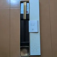 金沢　箔一　Hakuichi 箸 金箔 銀箔 夫婦箸、箸置きセット　霞流しのサムネイル