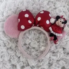 ミニーマウス カチューシャ ぬいぐるみ付き