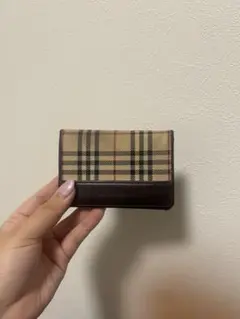 【即日発送&多少値下げ依頼○】Burberry チェック柄 レザー カードケース