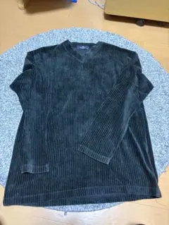 古着　Vintage Club ダークグリーン Vネック L