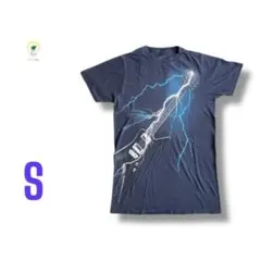 【各種割引】STRUCTURE エレキギター 半袖 Tシャツ ネイビー S