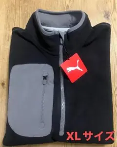 新品タグ付/PUMA/ハーフジップ/フリースジャケット/ブラック色/XLサイズ