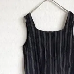 LAUTREAMONT ロングワンピース ノースリーブ ストライプ シンプル