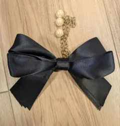 Maison de FLEUR　メゾンドフルール　バッグリボンチャーム　ネイビー