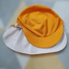 オレンジ 日よけ付きキャップ カラー帽子