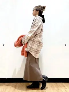 Right-on 裏シャギーシャツチェックシャツのサムネイル