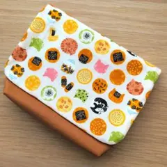 マチ付き移動ポケット　女の子　猫せんべい①