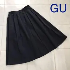 335 GU(ジーユー)美ライン♡フレアスカートSサイズ(ネイビー)