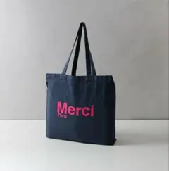 Merci ネイビー トートバッグのサムネイル