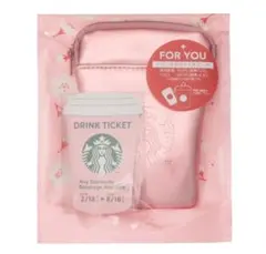 スターバックス　スタバ　ミニポーチギフトピンク