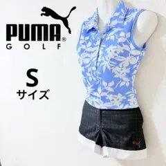 プーマ ゴルフ レディース セットアップ L/XL ネイビー プリーツ