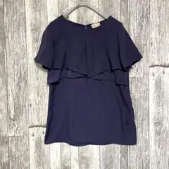 sybilla M ネイビー フリル付き 半袖 ブラウス シビラ トップスのサムネイル