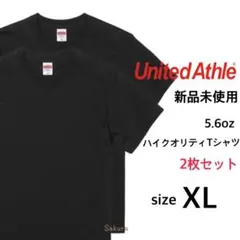 ユナイテッドアスレ 新品未使用 5.6oz 半袖Tシャツ 黒 2枚 XLサイズ