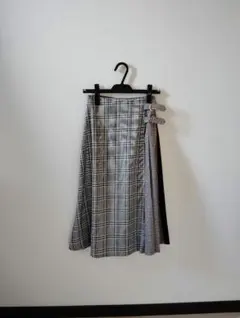 子供服　ジュニア服　ARCHIVESプリーツスカート グレー系チェック ネイビー