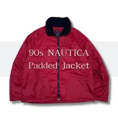 90s NAUTICA 中綿パデットジャケット 短丈 ドローコード L