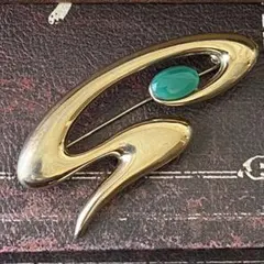 大振り　ゴールドトーン　ヴィンテージ ブローチ