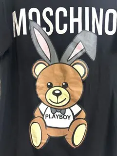 正規品MOSCHINOPLAYBOYMilanoテディベアTシャツ ブラック Mのサムネイル