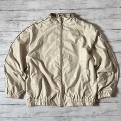 美*生様 ウェザープルーフ L ジップジャケット ベージュ 撥水 防風 古着　メ