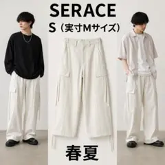 SERACE 春夏　きれカジ/モード ワイドカーゴパンツ S 実寸Mサイズのサムネイル