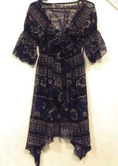 YAMADAYA cynical 花柄シースルーチュニック