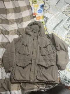 Johnbull カーキ フード付きコート 4ポケット