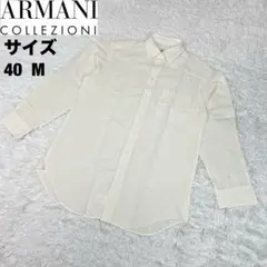 極美品✨アルマーニ コレツィオー二✨亜麻 麻 リネン✨長袖シャツ✨大きいサイズ白のサムネイル