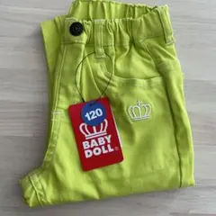 【新品未使用】BABY DOLL 蛍光イエロー スキニーパンツ 120cm