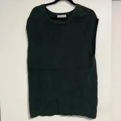 SENSE OF PLACE ノースリーブセーター M ダークグリーン