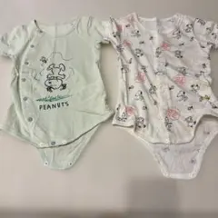 PEANUTS スヌーピー ロンパース 2枚セット 70cm