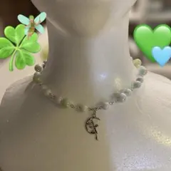 ハンドメイドビーズネックレス妖精森ガール ウィッシュコアy2kフェアリ−グランジ