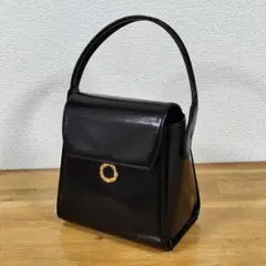 HANAE MORI ハンドバッグ ブラック　黒　ゴールド金具付き　取り外し可能