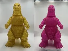 未開封品】招きゴジラ クリアイエロー クリアグリーン 未来に帰る 2体