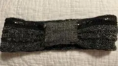 KIKO ラメニット ヘアバンド ターバン風／ ザッカホリック取扱／ブラック