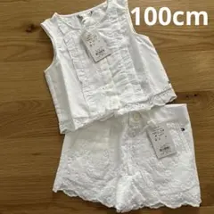 Tommy Hilfiger 刺繍入りホワイトセットアップ 100cm