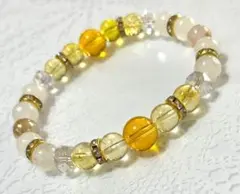 1 シトリン　ムーンストーン　パワーストーン　ブレスレット