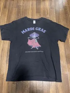 MARDI GRAS スケルトン プリント Tシャツ ブラック Lサイズのサムネイル