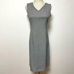 ef-de エフデ ストライプ ノースリーブ ワンピース サイズ7 レーヨン混