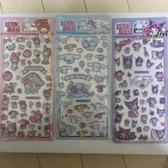正規品　サンリオ　3D立体シールセット マイメロディ シナモロール　クロミ
